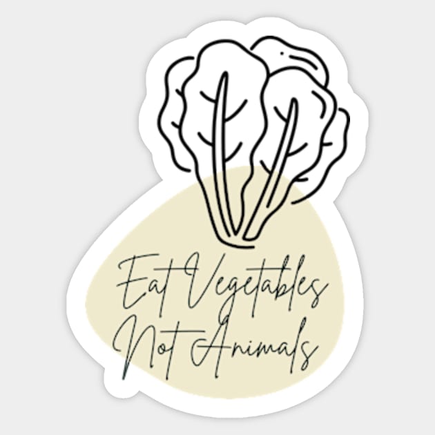 Eat Vegetables Not Animals, Veganisme Sticker by larfly